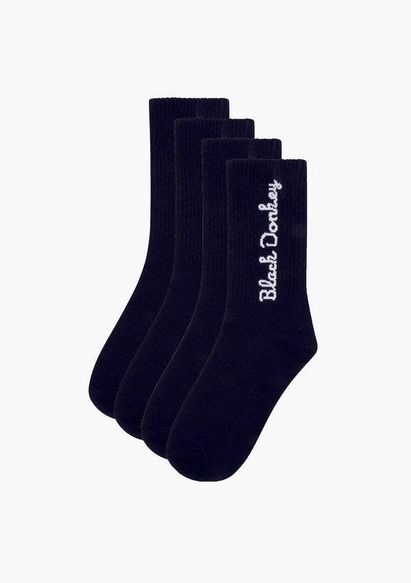 Black Donkey Socks 2-Pack I Black