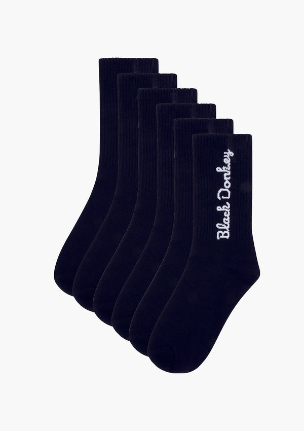 Black Donkey Socks 3-Pack I Black