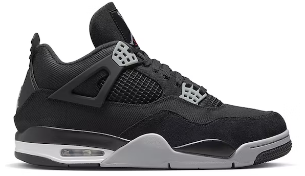 JORDAN 4 RETRO BLACK CANVAS