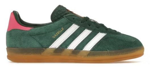 ADIDAS GAZELLE INDOOR COLLEGIATE GREEN LUCID PINK (W)