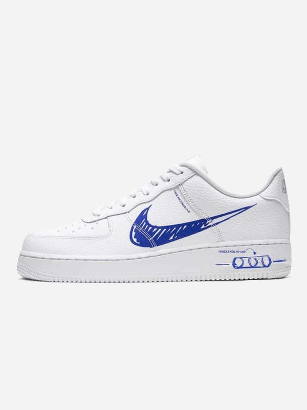 Air Force 1 Low Sketch Blue Swoosh